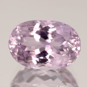 Kunzita rosa natural 6,62ct, corte oval, VVS
