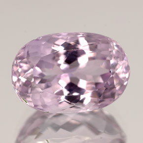 Kunzita rosa natural 6,62ct, corte oval, VVS