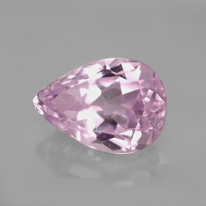 Kunzita rosa natural 5,26ct, formato de pêra, VS-SI