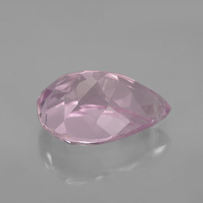 Kunzita rosa natural 5,26ct, formato de pêra, VS-SI
