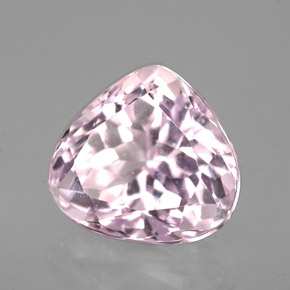 Kunzita rosa natural 6,06ct, formato de pêra, VVS-VS