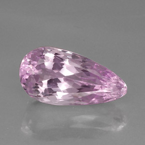 Kunzita rosa natural 15,46ct, formato de pêra, VVS-VS