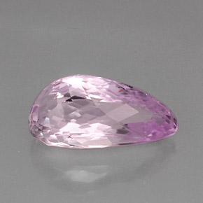 Kunzita rosa natural 15,46ct, formato de pêra, VVS-VS