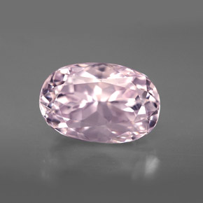 Kunzita rosa claro natural 6,74ct, corte oval, VVS-VS