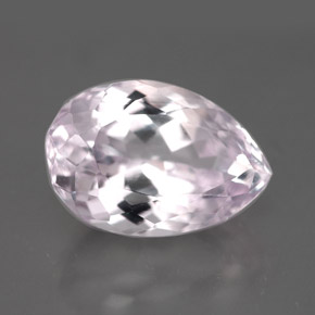 Kunzita rosa natural 4,94ct, formato de pêra, VS
