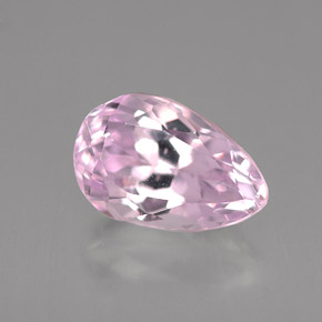 Kunzita rosa natural 3,54ct, formato de pêra, VS