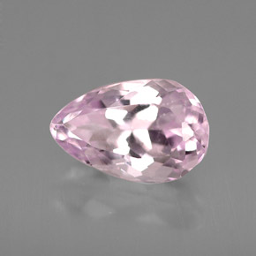 Kunzita rosa natural 3,54ct, formato de pêra, VS
