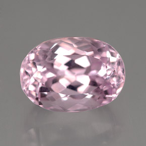 Kunzita rosa natural 7,17ct, corte oval, VVS