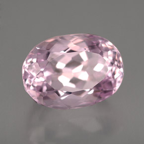 Kunzita rosa natural 7,17ct, corte oval, VVS