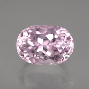 Kunzita rosa natural 5,63ct, corte oval, VVS-VS