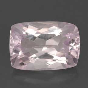 Kunzita rosa natural 7,47ct, almofada cortada, VS