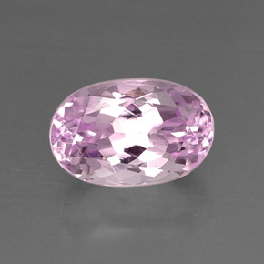 Kunzita rosa natural 6,94ct, corte oval, VVS-VS