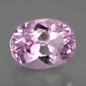 Kunzita rosa natural 6,06ct, corte oval, VS