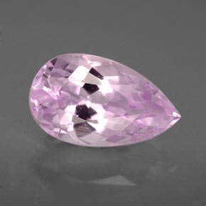 Kunzita rosa natural 5,35ct, formato de pêra, VVS-VS