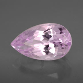 Kunzita rosa natural 5,35ct, formato de pêra, VVS-VS