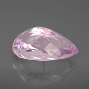 Kunzita rosa natural 5,35ct, formato de pêra, VVS-VS
