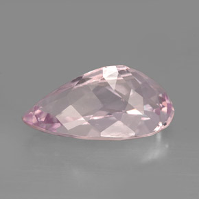 Kunzita rosa natural 6,26ct, formato de pêra, VVS-VS
