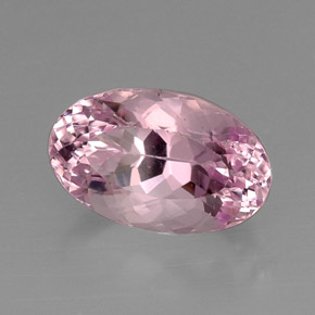 Kunzita rosa natural 13,47ct, corte oval, VVS-VS