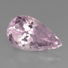 Kunzita rosa natural 22,51ct, formato de pêra, VVS