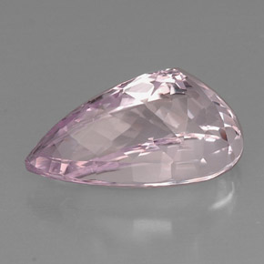 Kunzita rosa natural 22,51ct, formato de pêra, VVS