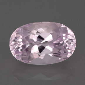 Kunzita rosa natural 5,06ct, corte oval, VVS