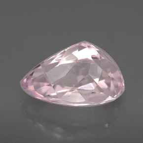 Kunzita rosa natural 3,83ct, formato de pêra, VVS