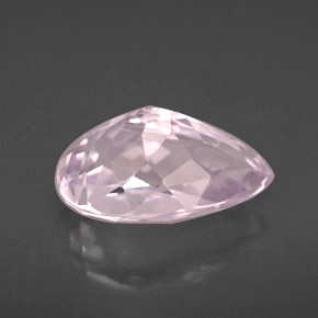 Kunzita rosa natural 4,09ct, formato de pêra, VVS