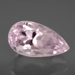 Kunzita rosa natural 5,54ct, formato de pêra, VVS-VS