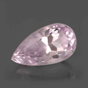 Kunzita rosa natural 5,54ct, formato de pêra, VVS-VS
