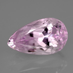 Kunzita rosa natural 9,18ct, formato de pêra, VVS-VS