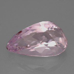 Kunzita rosa natural 9,18ct, formato de pêra, VVS-VS