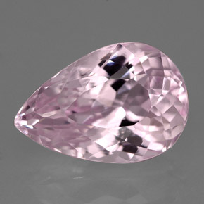 Kunzita rosa natural 7,87ct, formato de pêra, VVS-VS