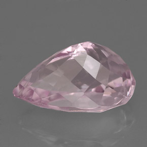 Kunzita rosa natural 7,87ct, formato de pêra, VVS-VS