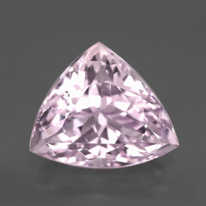 Kunzita rosa natural 7,69ct, trillion, VVS