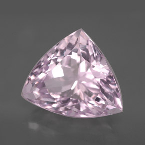 Kunzita rosa natural 7,69ct, trillion, VVS