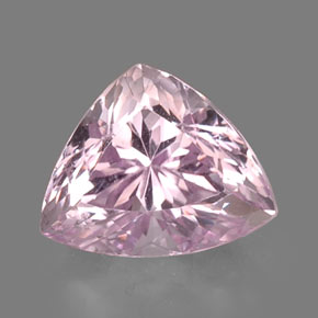 Kunzita rosa natural 9,19ct, trillion, VVS-VS