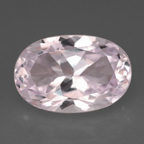 Kunzita rosa natural 5,43ct, corte oval, VVS-VS