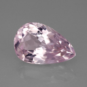 Kunzita rosa natural 4,07ct, formato de pêra, VVS-VS