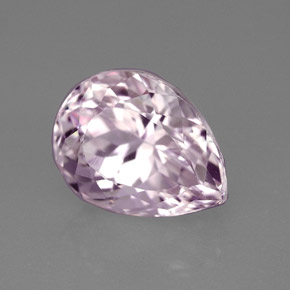 Kunzita rosa natural 4,28ct, formato de pêra, VVS-VS