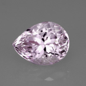 Kunzita rosa natural 4,28ct, formato de pêra, VVS-VS
