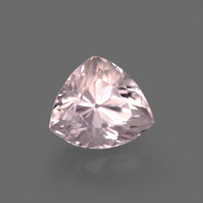 Kunzita rosa natural 3,65ct, trillion, VVS-VS