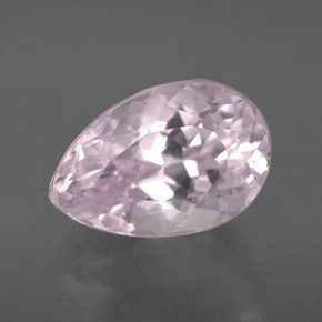 Kunzita rosa natural 3,21ct, formato de pêra, VVS-VS