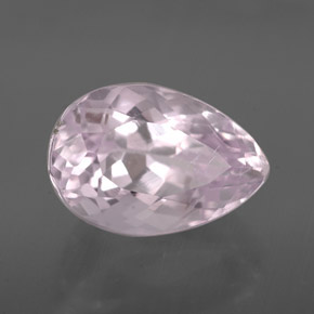 Kunzita rosa natural 3,21ct, formato de pêra, VVS-VS