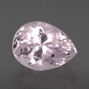 Kunzita rosa natural 4,03ct, formato de pêra, VVS-VS