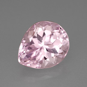 Kunzita rosa natural 4,18ct, formato de pêra, VS