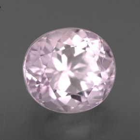 Kunzita rosa natural 4,22ct, corte oval, VS