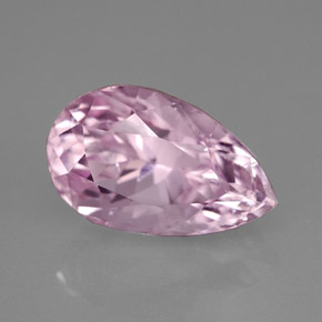 Kunzita rosa natural 6,53ct, formato de pêra, VVS-VS
