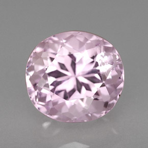 Kunzita rosa natural 4,52ct, corte oval, VS