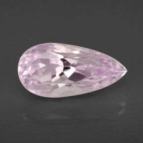 Kunzita rosa natural 3,95ct, formato de pêra, VVS