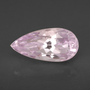 Kunzita rosa natural 3,95ct, formato de pêra, VVS